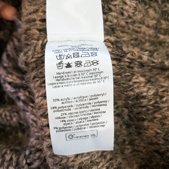 REMAIN Birger Christensen Denise Alpaca Knit Crop Patchwork Oversized Ca… - Picture 13 of 16